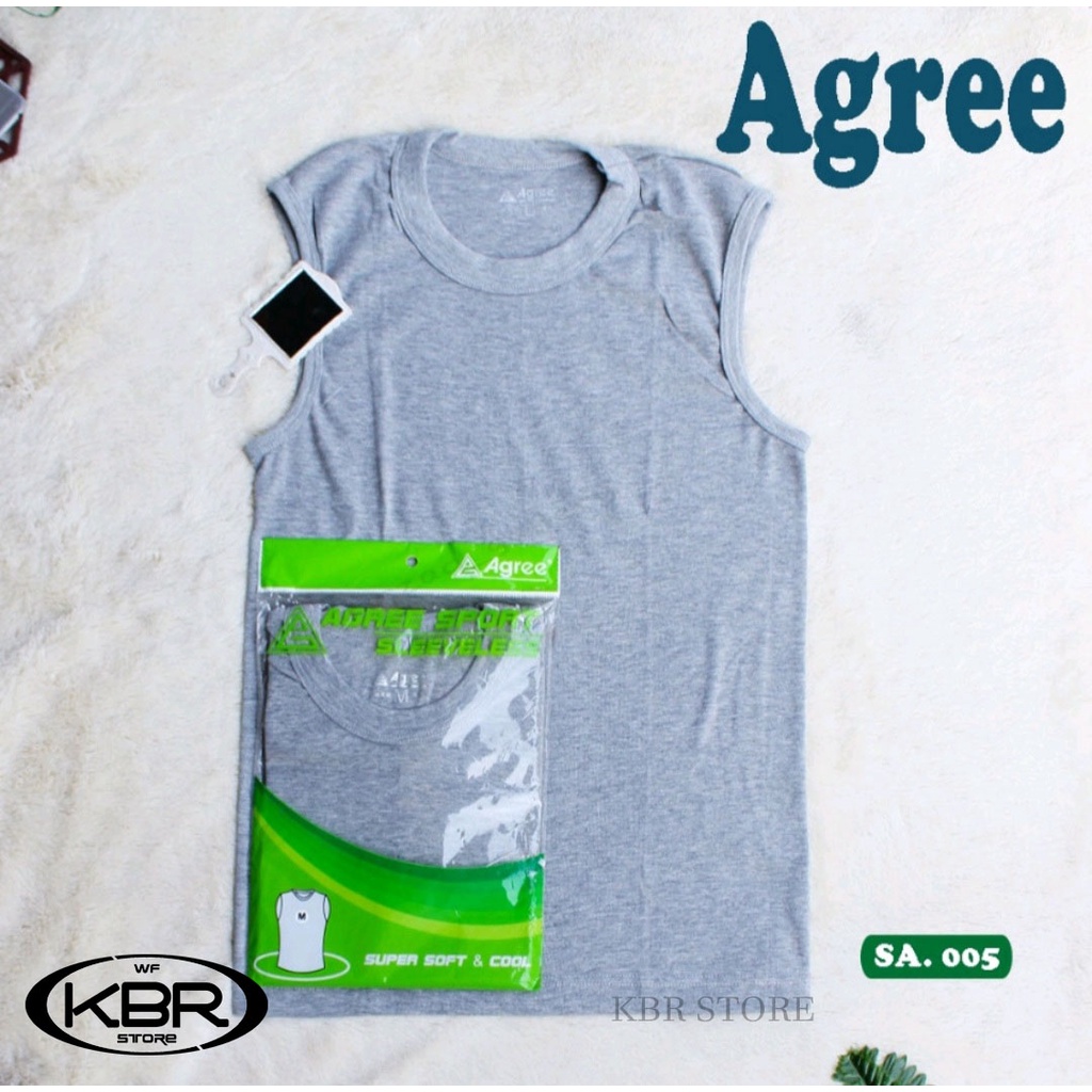 TANGTOP AGREE SA005 HIJAU SuperCool kaos dalam pria tangtop kensi pria kaos kutang pria wf store