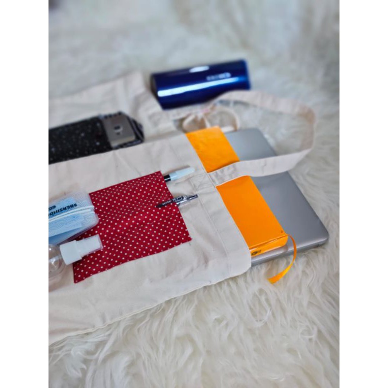 Reworked Uniqlo Totebag | Totebag Custom | Totebag tebal