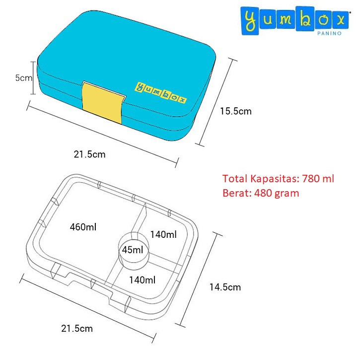 Yumbox Panino Kotak Bekal Makan Anak Bento Lunch Box