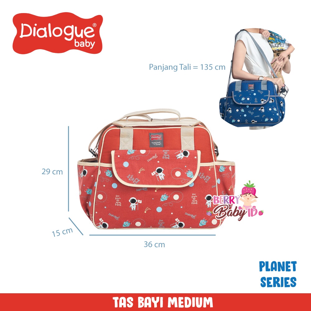 Dialogue Tas Bayi Medium Travel Bag Diaper Bag Planet Series DGT7252 Berry Mart