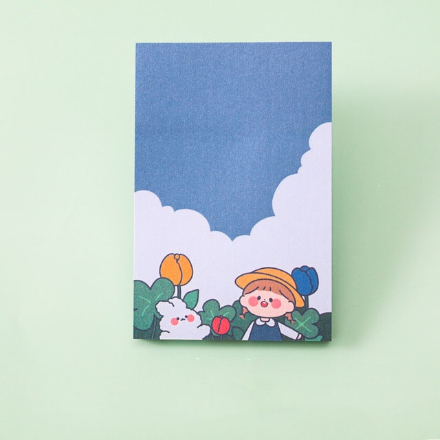 Cute Bear Sticky Note Notepad Dapat Merobek dan Menempel Stiker Pesan Kertas Catatan untuk Siswa