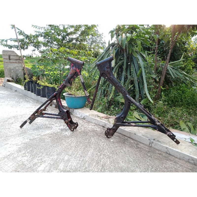 rangka gl100 platina dan cdi original sasis gl100