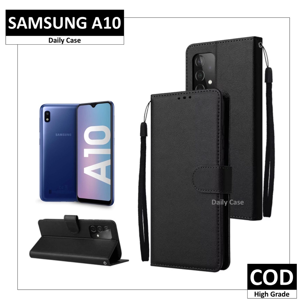 Case SAMSUNG A10 | A10s Flip Casing Dompet Kulit Kesing HP Leather Cover