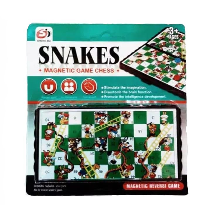 snakes &amp; ladders folding magnetic board papan lipat magnet ular tangga -  A117