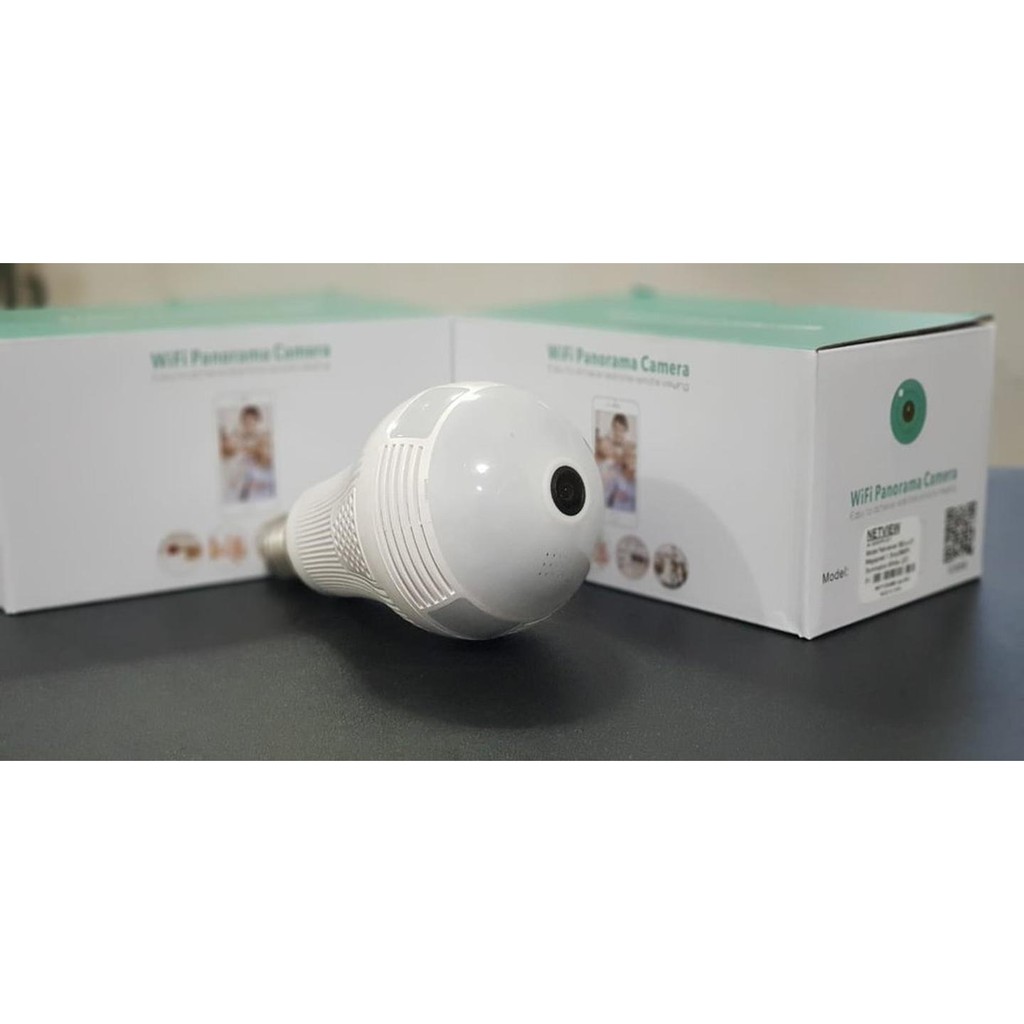 CCTV WIRELESS LAMPU 3MP 360 PANORAMA FISH EYE Murah