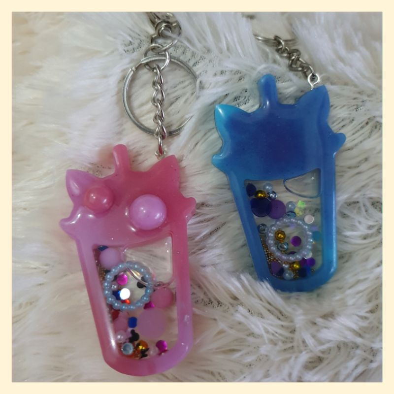 BUBBLE TEA RESIN SHAKER KEYCHAIN GANTUNGAN KUNCI
