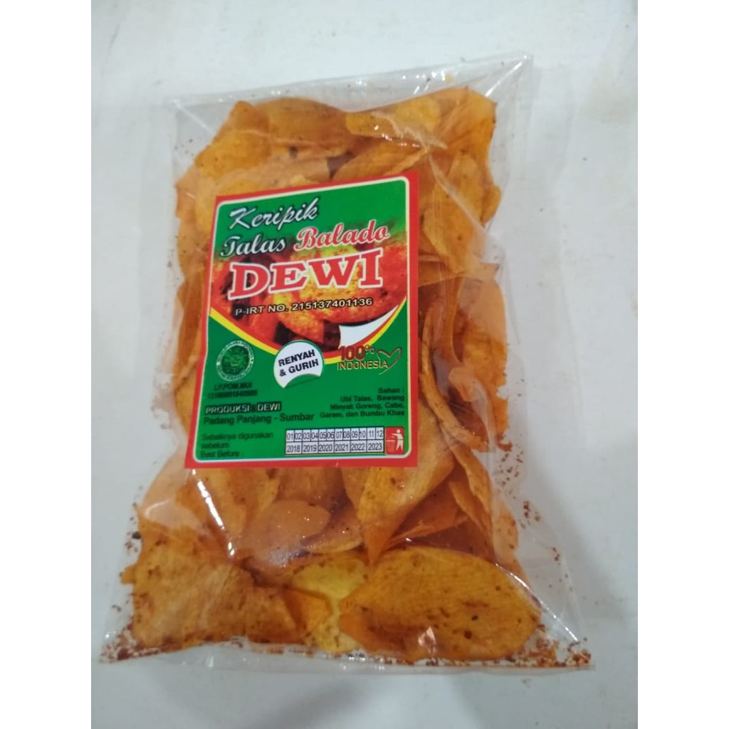 

Keripik Talas Bumbu/Balado Dewi Khas Padang