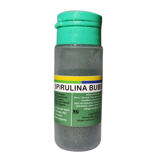 Spirulina Bubuk Powder pakan ikan hias louhan cupang koi