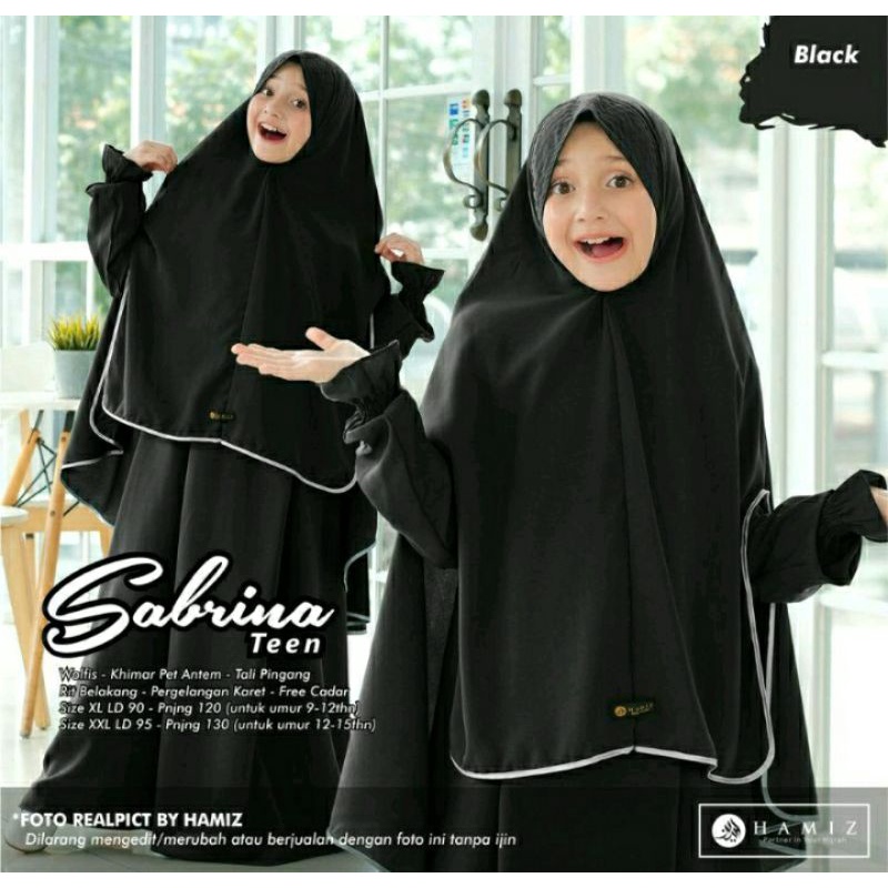 Gamis Syar'i Anak | Set Cadar | Usia 6 Sampai 13 Tahun