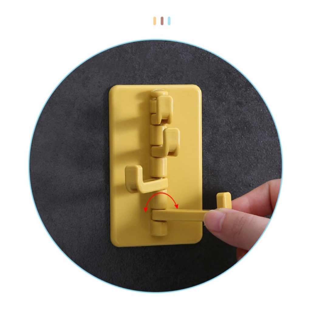 Gantungan Baju Tempel 4 Kait Hook Multifungsi Gantung Kunci