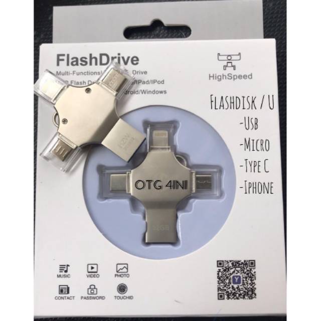 OTG CARD READER 4IN1 ORIGINAL PLUG AND PLAY