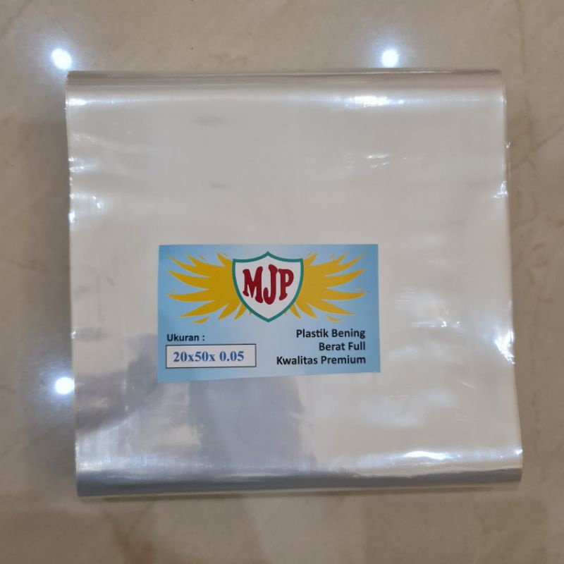 Plastik PP Bening MJP Tebal 0.05 Uk. 20x44 20x45 20x50