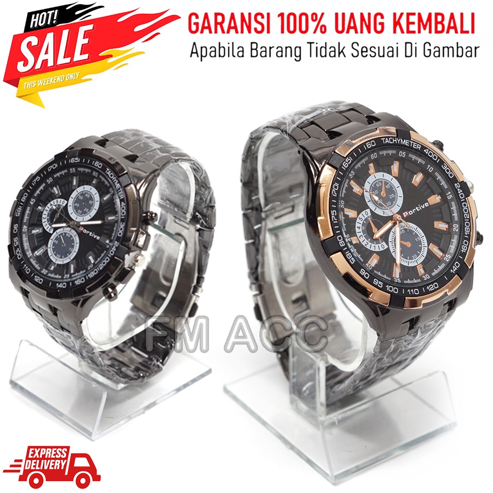 Promo Jam Tangan Pria Portive Stainles Murah Keren Import