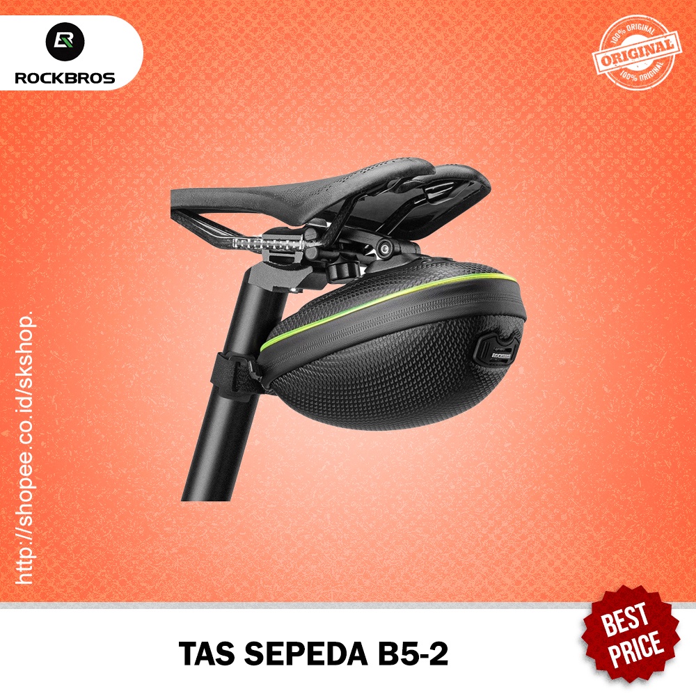 Tas Sepeda Rockbros B5-2 Tas Sadel Belakang Mtb Lipat Gowes Saddle Bag Touring Sport Anti Air Multif