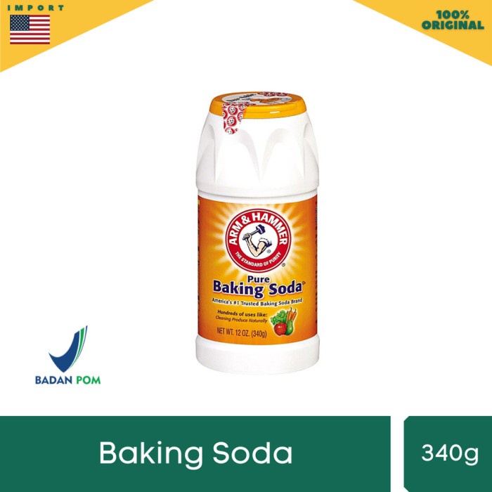 

ORIGINAL MURAH BAKING SODA Arm & Hammer Shaker Untuk pencuci Buah dan sayuran 340gr