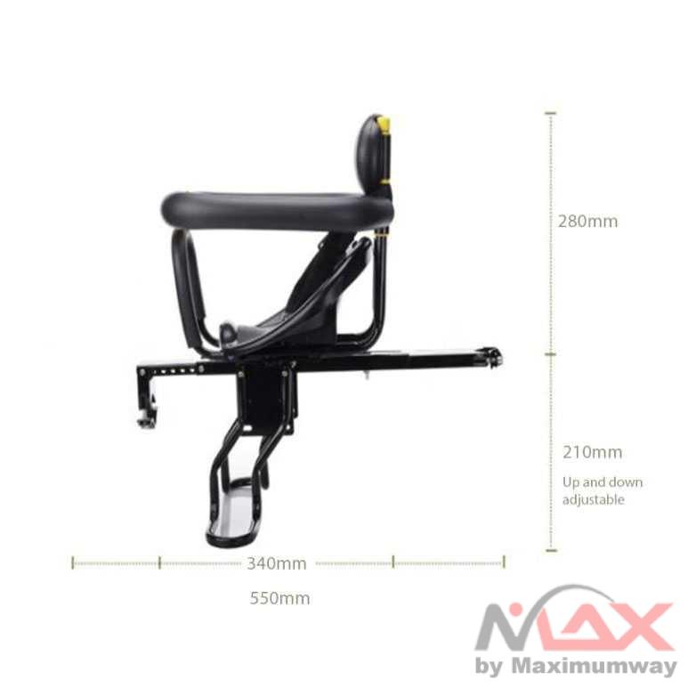 Boncengan Depan Anak Sepeda Universal bisa MTB Sepeda listrik Sepeda mini lipat penopang kuat aman ada seatbelt Lipat Child Safety Front Seat Mountain Bike Children Safety Seat Kid Bicycle Front Chair MTB Baby Safety Seat Backrest Footrest Child Safety