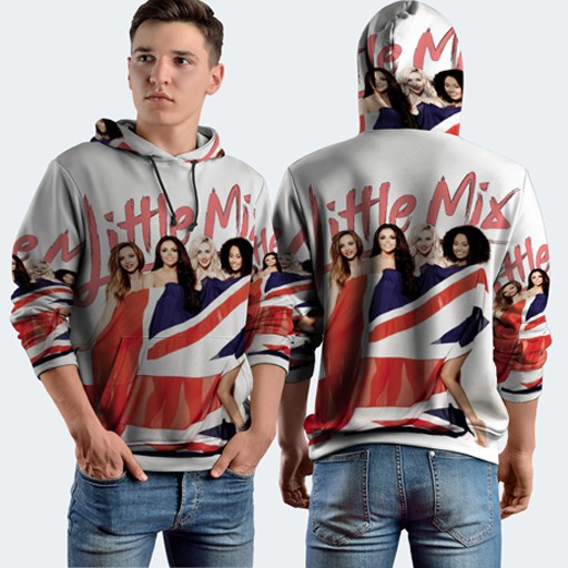 Girlband Little Mix Hoodie Fullprint Hoodie Unisex Bahan Polyester Jersey Dryfit
