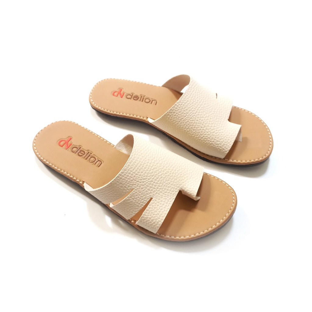 Sandal Wanita Jepit Jempol Papirut Motif Kulit Jeruk Sol Karet Anti Licin - Sandal Cewek Kekinian Mu