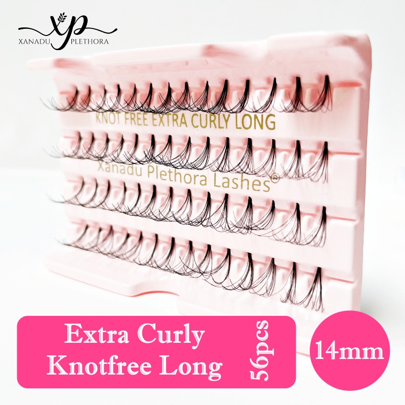 EYELASH KNOTFREE EXTRA CURLY LONG - Bulu Mata Tanam Lentik - Individual Lashes - Xanadu Plethora Lashes