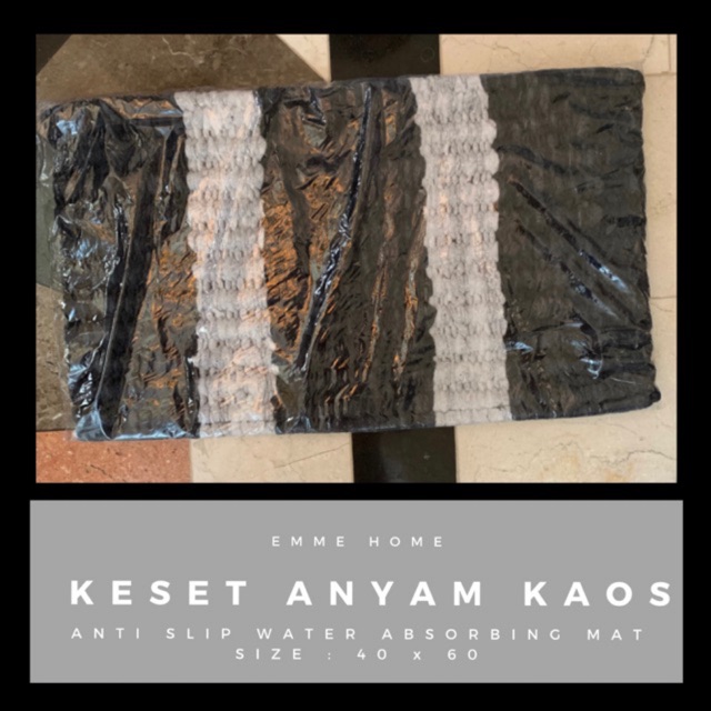 KESET ANYAM TEBAL PREMIUM HOMEMADE JUMBO / KESET KAKI KAMAR MANDI JUMBO ANTI SLIP UK 32x50