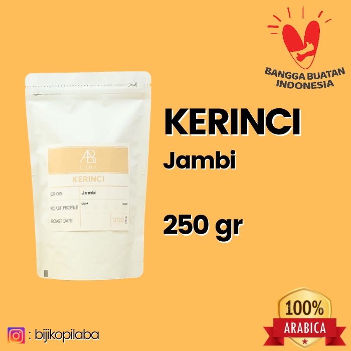 

Kopi Arabika KERINCI JAMBI (250 gr) Single Origin Coffee Arabica