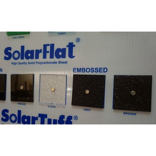 SOLARFLAT 3mm TEKSTUR EMBOSSED FIBER POLYCARBONATE PER METER