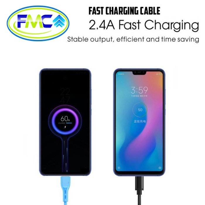 Kabel Charger Data Fast Charging Micro USB Casan Android Tipe C Type Warna Macaron Cable Charge HP Android Aksesoris Handphone Smartphone