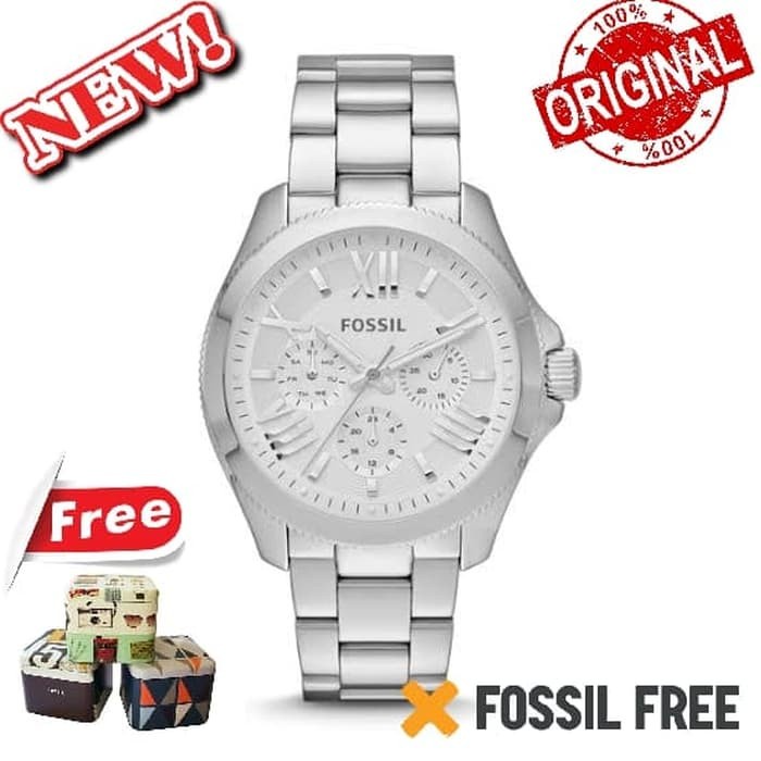 Hot Sale!! Jam Tangan Wanita Fossil AM4509 - AM 4509 Baterai Strap Stainless Silver Jam Tangan Wanit