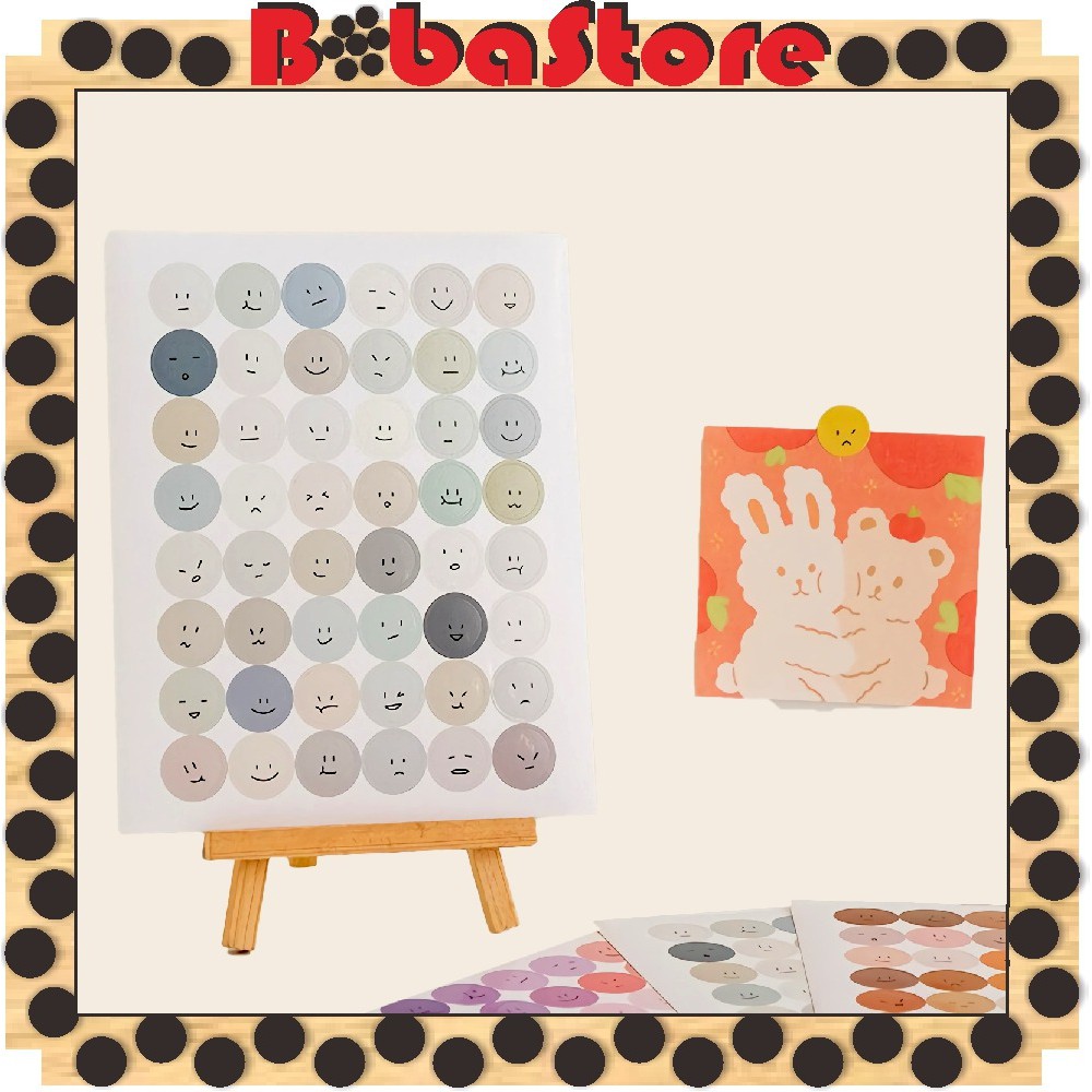 

⭐Bobastore⭐ R441 1Lembar INS Smiley Face Stiker Scrapbooking Planner Label Stiker Alat Tulis Sekolah