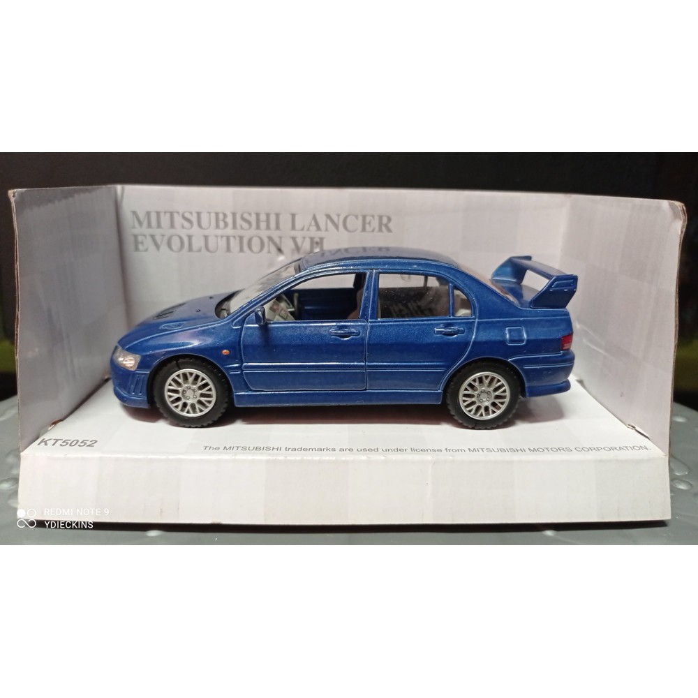Diecast Kinsmart Mitsubishi Lancer Evolution VII Miniatur Mobil - Blue