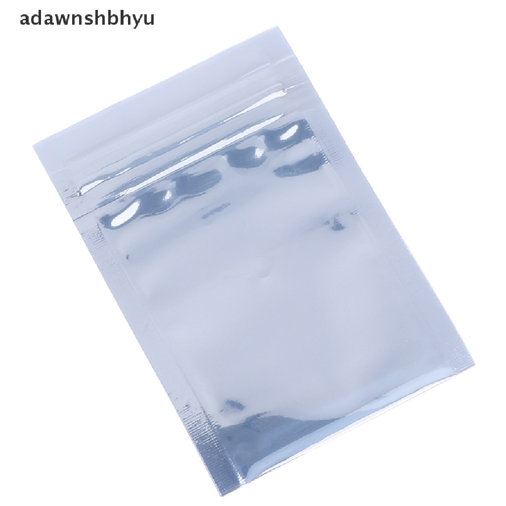Adawnshbhyu 100Pcs Tas Penyimpanan Antistatis Ziplock Bags Resealable Pouch Untuk Paket