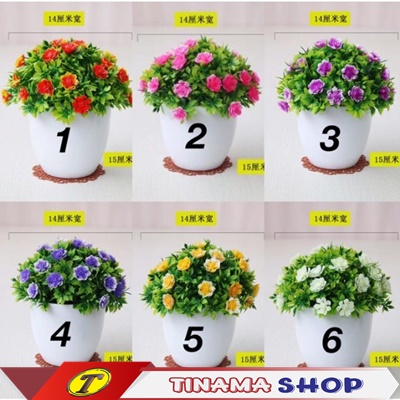 Tanaman Bunga Bonsai Plastik / Tanaman Bunga Hias Plastik / Tanaman Bonsai Dekorasi Rumah