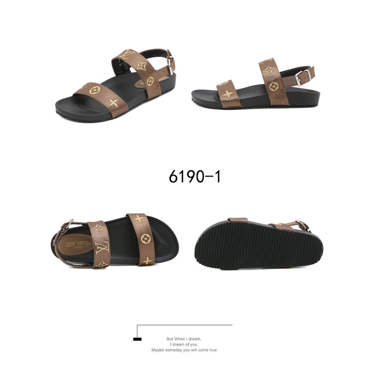 Flat Sandals Ankle Strap #6190-1