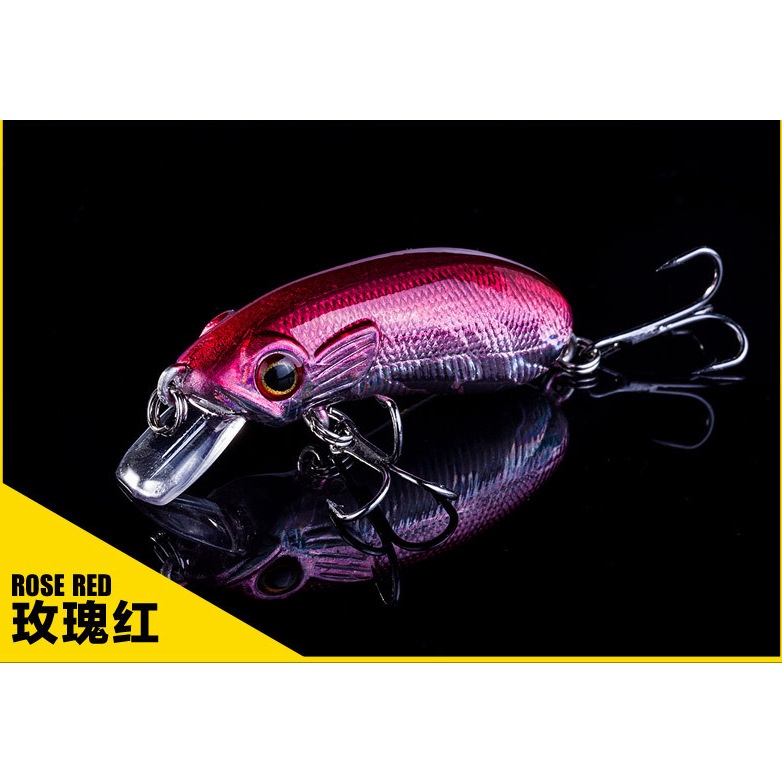 1 Pc Umpan Pancing Crankbait Bentuk Ikan Kecil Ukuran 4cm 6.7g