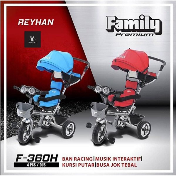 Sepeda Anak Roda Tiga Family Premium F-360H