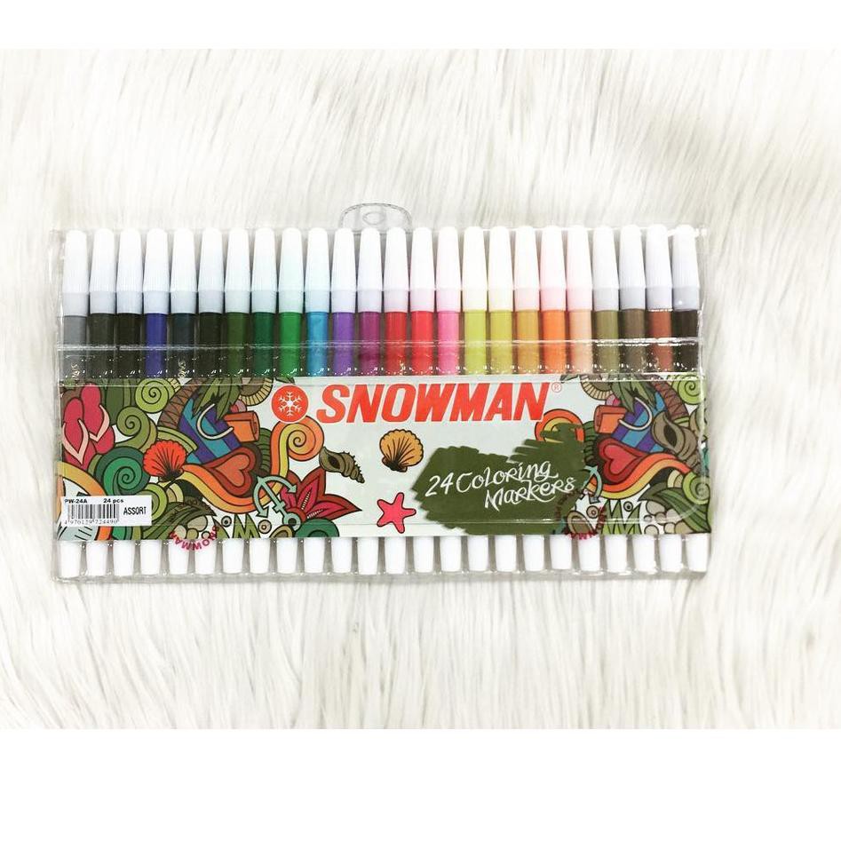 

$ SPIDOL SNOWMAN 24 WARNA Coloring Marker ㆃ