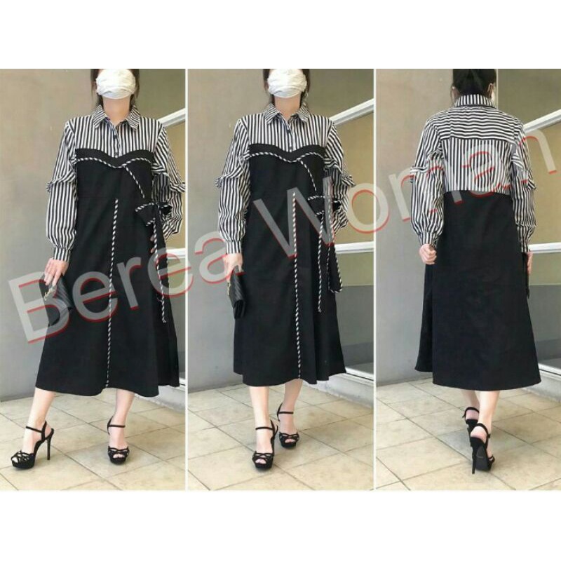 Dress Tunik Berea Woman Ori/Dress Jeans Premium