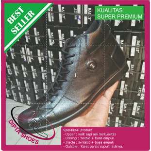 Sepatu Boot pria Kulit BALLY 204 Hitam - Hitam, 40