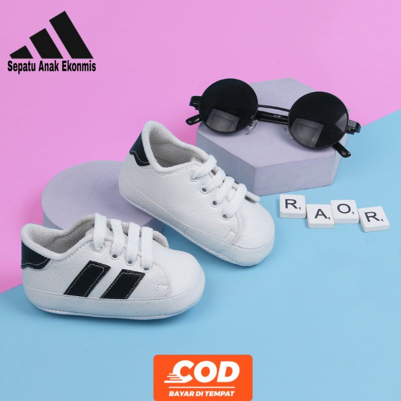 Sepatu Bayi Usia 0 6 9 12 Bulan Laki Perempuan Prewalker Sneakers ADS New Arrival Belajar Jalan