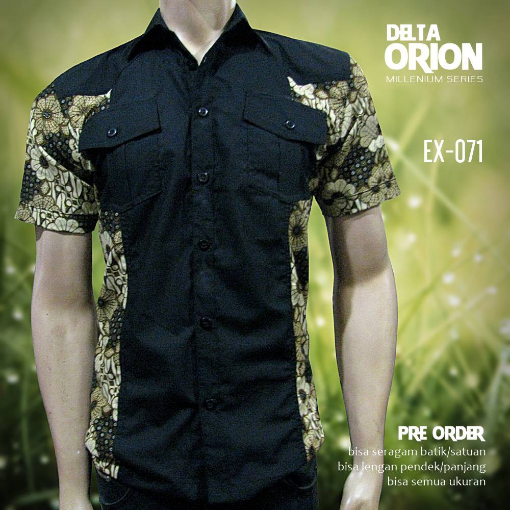 Bahan polos kombinasi batik