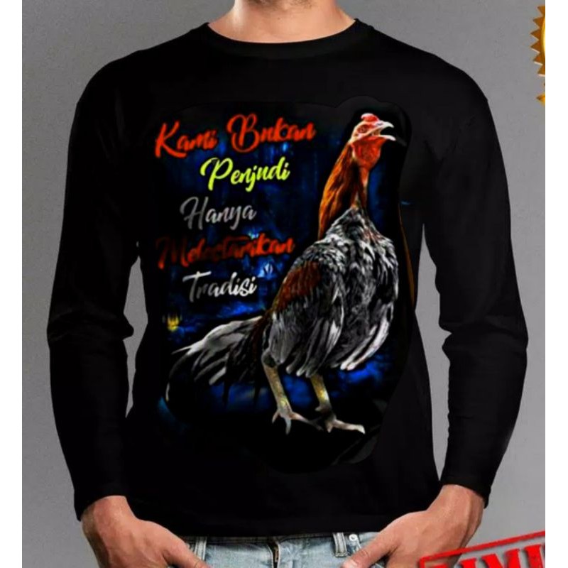 Kaos lengan panjang Ayam BKK penjudi