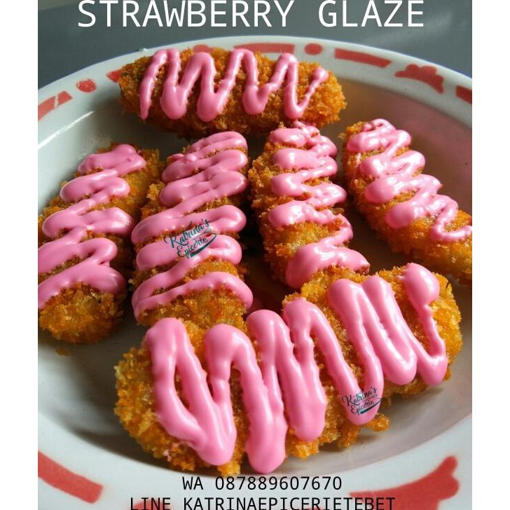 

ENAK strawberry glaze - donat glaze stroberi BANYAK RASA