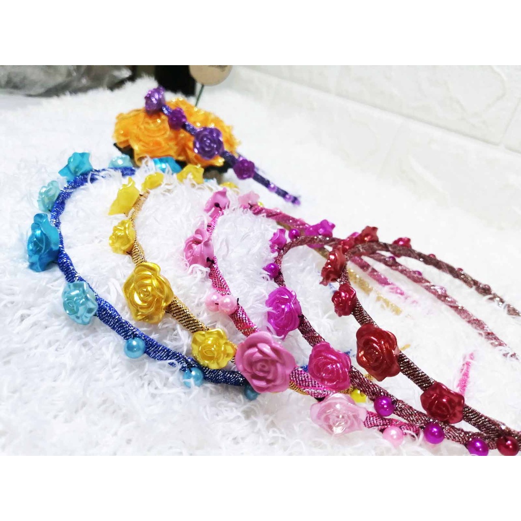 Bando Rossie Glitter - Bando Warna Warni Cantik Imut Cute Elegant