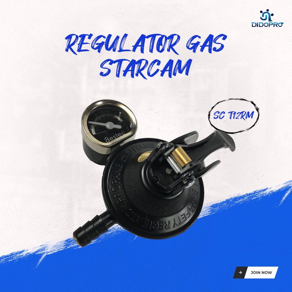 Regulator Kompor Gas Meter + Pengaman Gas Anti Bocor StarCam