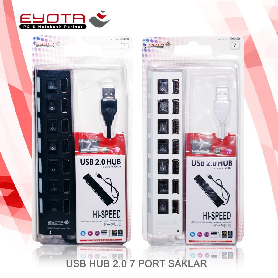 EYOTA USB HUB 7 PORT ON /OFF USB 2,0