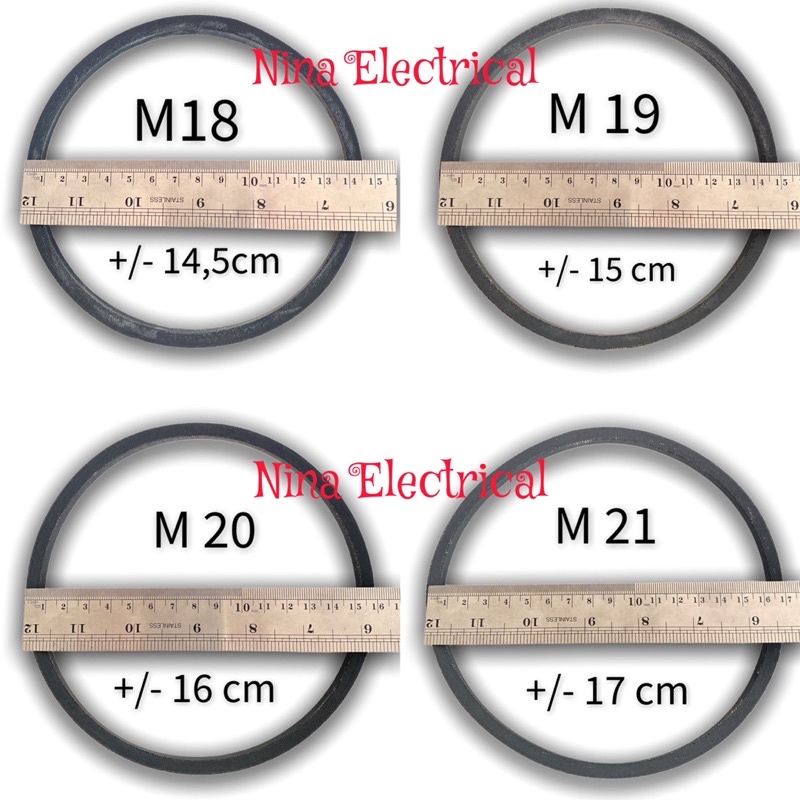 Van Belt Mesin Cuci Tipe M18-M35 / M19,5-M33,5 / KARET BELT MESIN CUCI