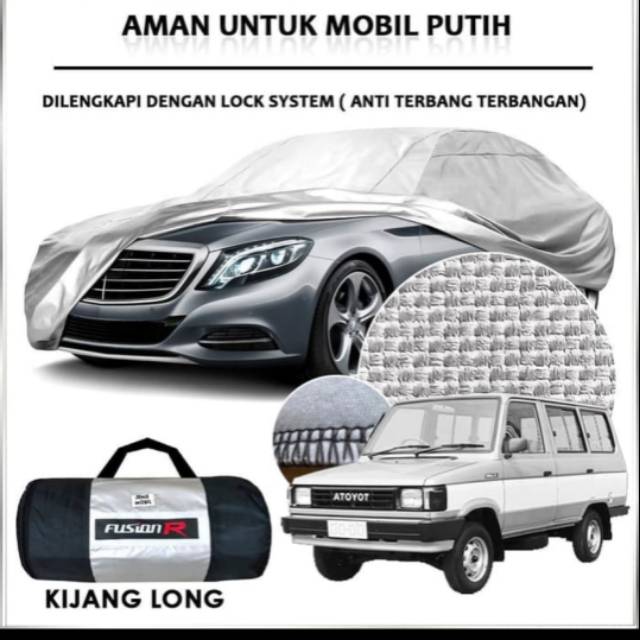 Cover sarung Mobil putih KIJANG LONG Fusion R Waterproof