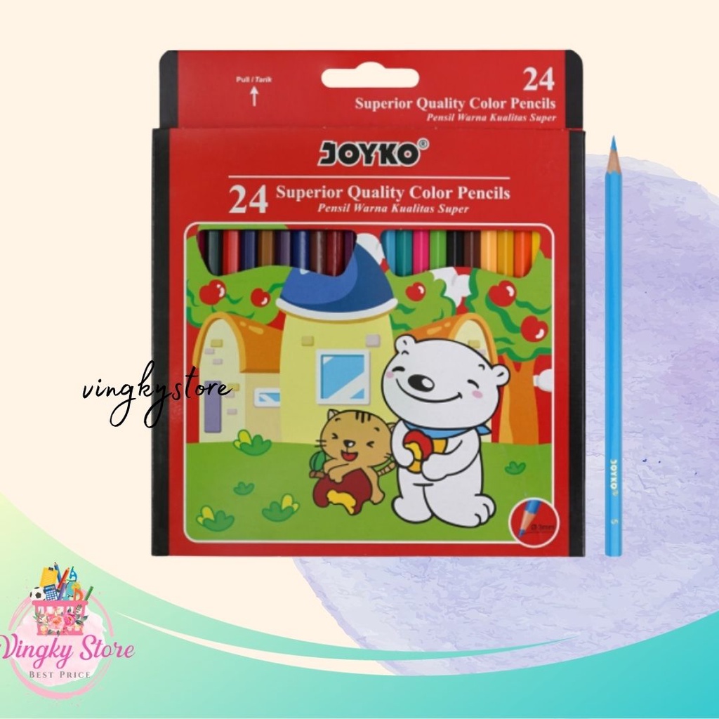 

Color Pencil / Pensil Warna 24 Joyko CP-24PB