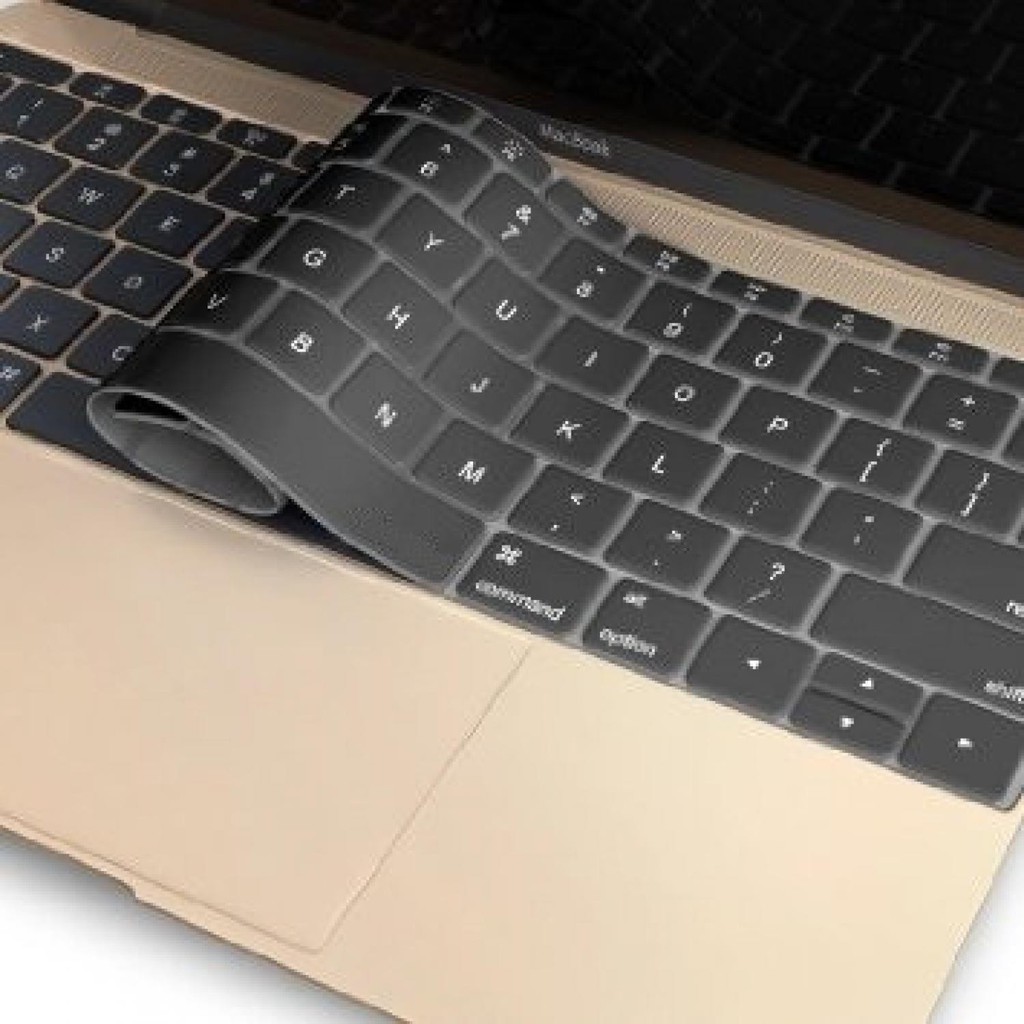 PELINDUNG KEYBOARD 12 IN Silicone Cover Protector Skin for Macbook 12 Inch / New Macbook 2015 Hitam