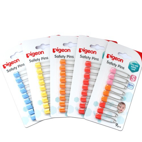 pigeon safety pins size S (9pcs) / L (6Pcs)